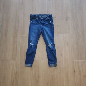 GAP Dark Blue Distressed Skinny Jeans